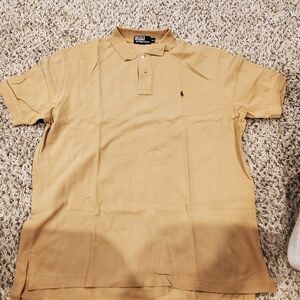 Tan Used Mens Ralph Lauren Polo Shirt Size XXL